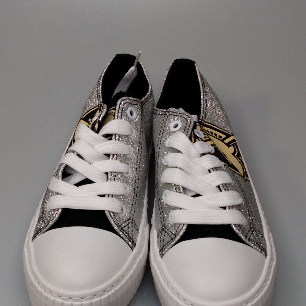 Foco Army Black Knights Womens Size 6 Low Top Glitter Print NCAA Canvas Sneakers - Picture 9 of 14